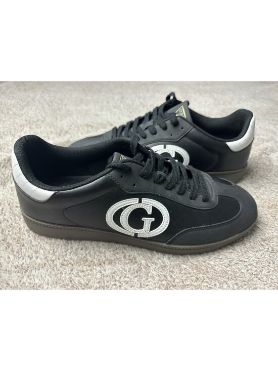 Guess Borge Casual Sneakers Black White W/ Large Logo New Men\'s Size 12 M New main image 13